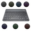 QWERTZ Bluetooth-Tastatur beleuchtet Keyboard für...