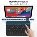QWERTZ Bluetooth-Tastatur beleuchtet Keyboard für iPad Android & Windows Tablets