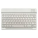 3in1 Bluetooth Tastatur (Weiß) + Maus + Cover für Samsung Galaxy Tab A T510 T515 10.1 Zoll Case Schutz Hülle Tasche Keyboard