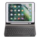 3in1 Bluetooth Tastatur (Schwarz mit Beleuchtung) + Maus + Cover für Apple iPad Pro 9.7 Zoll 2016/2017/2018 Air 9.7 2013/2014 1/2 Gen. 9.7 Zoll Case Schutz Hülle Tasche Keyboard