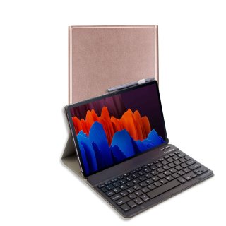 3in1 Bluetooth Tastatur (Weiß) + Maus + Cover für Samsung Galaxy Tab S7/S8 T870/X700 11 Zoll Case Schutz Hülle Tasche Keyboard