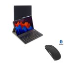3in1 Bluetooth Tastatur (Schwarz mit Beleuchtung) + Maus + Cover für Samsung Galaxy Tab S7/S8 T870/X700 11 Zoll Case Schutz Hülle Tasche Keyboard
