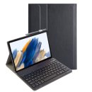 3in1 Bluetooth Tastatur (Schwarz) + Maus + Cover für Samsung Galaxy Tab A8 SM-X200/X205 10.5 Zoll Case Schutz Hülle Tasche Keyboard