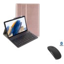 3in1 Bluetooth Tastatur (Schwarz) + Maus + Cover für...