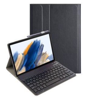 3in1 Bluetooth Tastatur (Weiß) + Maus + Cover für Samsung Galaxy Tab A8 SM-X200/X205 10.5 Zoll Case Schutz Hülle Tasche Keyboard