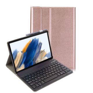 3in1 Bluetooth Tastatur (Weiß) + Maus + Cover für Samsung Galaxy Tab A8 SM-X200/X205 10.5 Zoll Case Schutz Hülle Tasche Keyboard