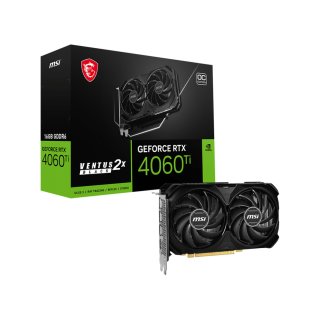 MSI GeForce RTX4060Ti VENTUS 2X BLACK 16GB OC GDDR6 1xHDMI 3xDP