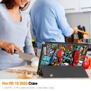 Hülle für Amazon Fire HD 10 2023 13.Gen 10.1 Zoll Smart Cover Etui mit Standfunktion und Auto Sleep/Wake Funktion