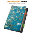 Schutzhülle für Amazon Fire HD 10 2023 13.Gen 10.1 Zoll Slim Case Etui mit Standfunktion und Auto Sleep/Wake Funktion