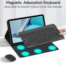 3in1 Bluetooth Tastatur (Weiß) + Maus + Cover für Apple iPad 10. Gen 2022 10.9 Zoll Case Schutz Hülle Tasche Keyboard