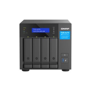 QNAP TVS-H474-PT-8G 4-bay QuTS hero NAS Intel Pentium Gold G7400 up to 3,7GHz 8GB SO-DIMM