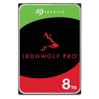 Seagate IronWolf Pro ST8000NT001 - Festplatte - 8 TB - intern - 3.5" (8.9 cm) - SATA 6Gb/s - 7200 rpm - Puffer: 256 MB - mit 3 Jahre Seagate Rescue Datenwiederherstellung