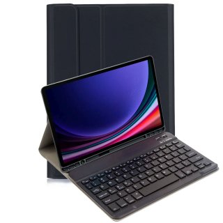 3in1 Bluetooth Tastatur in Schwarz + Maus + Cover für Samsung Galaxy Tab S9 FE 2023 X510/SM-X516/SM-X518 10.9 Zoll  Case Schutz Hülle Tasche Keyboard