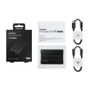 SSD 2TB Samsung Portable SSD T7 Shield USB3.2 Black extern Kit