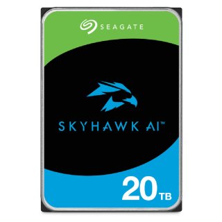 Seagate SkyHawk AI ST20000VE002 - Festplatte - 20 TB - intern - 3.5" (8.9 cm) - SATA 6Gb/s - Puffer: 256 MB - mit 3 Jahre Seagate Rescue Datenwiederherstellung