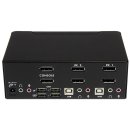 2 Port DisplayPort Dual Monitor KVM Switch