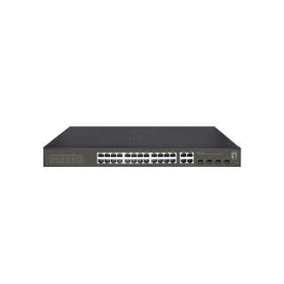 Hilbert 28-Port Gigabit PoE Smart Lite Switch - 24 PoE Ausgänge - 4 x Gigabit...