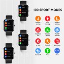 Smartwatch Uhr Telefonfunktion Fitnessuhr Wasserdicht Schlafmonitor 100+ Sportarten Herzfrequenz Armbanduhr Schrittzähler