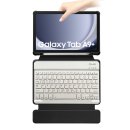 3in1 Bluetooth Tastatur (Weiß) + Maus (Schwarz) + Cover für Samsung Galaxy Tab A9+ Plus 2023 X210 X215 11 Zoll Zoll Case Schutz Hülle Tasche Keyboard