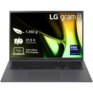 LG gram 17" Core Ultra 7 155H 16GB/1TB SSD Win11 grau 17Z90S-G.AA79G