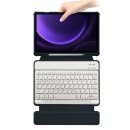 2in1 Set Bluetooth Tastatur in Weiß + Hülle für Samsung Tab S9 SM-X710 SM-X716 2023 11 Zoll Case Schutzhülle Standfunktion Sleep and Wake