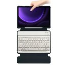 3in1 Bluetooth Tastatur (Weiß) + Maus (Schwarz) + Cover für Samsung Galaxy Tab S9 SM-X710 SM-X716 2023 11 Zoll Zoll Case Schutz Hülle Tasche Keyboard