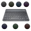 3in1 Bluetooth Tastatur (Schwarz m. Beleuchtung) + Maus (Schwarz) + Cover für Samsung Galaxy Tab S9+ Plus 2023 SM-X810 SM-X816B SM-X818U 12.4 Zoll Zoll Case Schutz Hülle Tasche Keyboard