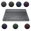 2in1 Set Bluetooth Tastatur in Schwarz mit Beleuchtung +...