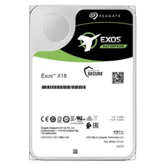 Seagate Exos X18 ST10000NM020G - Festplatte - verschlüsselt - 10 TB - intern - SATA 6Gb/s - 7200 rpm - Puffer: 256 MB - Self-Encrypting Drive (SED)