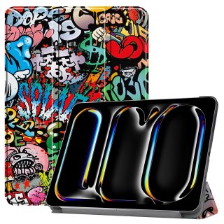 2in1 Set Cover und Displayglas für Apple iPad Pro 13 2024 M4 Zoll Tablethülle Schlank mit Standfunktion und Auto Sleep/Wake Funktion