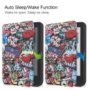 2in1 Set Schutzhülle und Glas für Kobo Clara 2E 2022 BW 2024 Tolino Shine 5 Tolino Shine 4 6 Slim Case Etui mit Standfunktion Displayschutz Auto Sleep/Wake Funktion