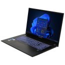 bluechip TRAVELline B17W27 Intel® Core™ i5-1335U Prozessor / bis zu 4.60 GHz, Windows 11 Pro, 17,3" non-glare IPS Panel, 1920 x 1080, 8 GB DDR4, 500 GB NVMe SSD, WLAN 802.11 ax, Bluetooth 5.3, Gigabit Ethernet, Intel® Iris® Xe Grafik, DVD±RW, Militärstan