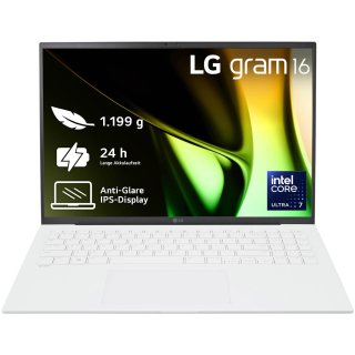 LG gram 16" Core Ultra 7 155H 16GB/1TB SSD Win11 weiß 16Z90S-G.AA77G