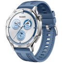 Watch GT5 46mm (Vili-B19W), Smartwatch silber, blaues, gewebtes Armband