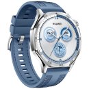 Watch GT5 46mm (Vili-B19W), Smartwatch silber, blaues, gewebtes Armband