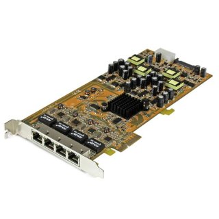 StarTech.com 4 Port Gigabit Power over Ethernet PCI Express Netzwerkkarte - PSE / PoE PCIe NIC - 4-fach (Quad)