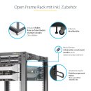 StarTech 12HE 4 Pfosten Open Frame Server Rack tiefenverstellbar mit Rollen / Nivellierfüße und Kabelverwaltung - Dell PowerEdge HP ProLiant ThinkServer (4POSTRACK12U)