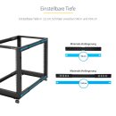 StarTech 12HE 4 Pfosten Open Frame Server Rack tiefenverstellbar mit Rollen / Nivellierfüße und Kabelverwaltung - Dell PowerEdge HP ProLiant ThinkServer (4POSTRACK12U)