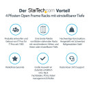 StarTech.com 12HE 4 Pfosten Open Frame Server Rack tiefenverstellbar mit Rollen / Nivellierfüße und Kabelverwaltung - Dell PowerEdge HP ProLiant ThinkServer (4POSTRACK12U)