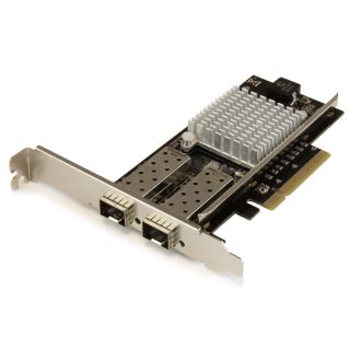 STARTECH.COM 2 Port 10G LWL Netzwerkkarte mit offenem SFP+ - PCIe, Intel Chip - 2-fach Glasfaser Ethernet Adapter mit Open SFP+