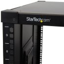 StarTech Mobiles Server Rack mit Griffen - rollbarer Serverschrank / Netzwerschrank - 9HE - Schrank - Schwarz - 9U - 58.4 cm (23 Zoll)