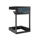 StarTech 15U 19 Zoll Wall Mount Network Rack, Adjustable Depth 12-20 Zoll 2 Post Open Frame Server Room Rack for AV/Data/ IT Communication/Computer Equipment/Switch with Cage Nuts & Screws - 15U Adjustable Rack (RK15WALLOA)