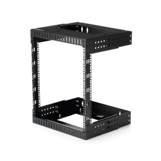 StarTech 12U 19 Zoll Wall Mount Network Rack, Adjustable Depth 12-20 Zoll 2 Post Open Frame Server Room Rack for AV/Data/ IT Communication/Computer Equipment/Switch with Cage Nuts & Screws - 12U Adjustable Rack (RK12WALLOA)