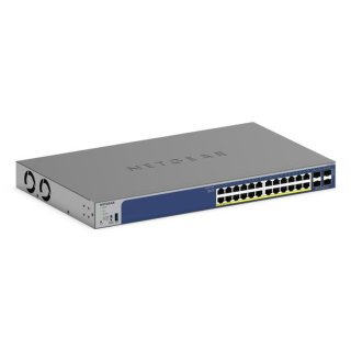 NETGEAR Smart GS728TXP - V3 - Switch - L3 Lite - Smart - 24 x 10/100/1000 (PoE+) + 4 x SFP+ - Desktop, an Rack montierbar - PoE+ (190 W)