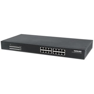 Intellinet 16-Port Gigabit Ethernet PoE+ Switch, 16 x PoE ports, IEEE 802.3at/af Power-over-Ethernet (PoE+/PoE)