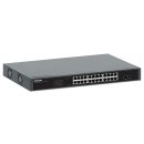 INTELLINET 24-Port Gigabit Ethernet PoE+ Switch mit 2 SFP Ports PoE-Strombudget 370 W zwei 1G SFP-Steckplätze Powered Device Monitor