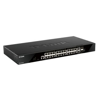 D-LINK DGS-1520-28/E 28-Port Smart Managed Gigabit Stack Switch 24x 10/100/1000 2x 10GBase-T 2x 10-Gigabit-SFP+