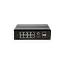 LevelOne Switch 8x GE IGP-1031 2xGSFP 240W 8xPoE+