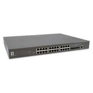 LevelOne Switch 24x GE GTP-2871 4x10GSFP+19" 400W 24xPoE+