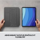 Logitech Combo Touch - Tastatur und Foliohülle - mit Trackpad - hintergrundbeleuchtet - Apple Smart connector - QWERTZ - Schweiz - Oxford Gray - für Apple 12.9-inch iPad Pro (5. Generation)